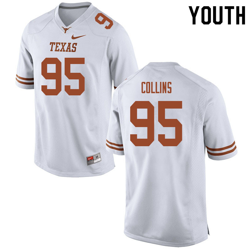Youth #95 Alfred Collins Texas Longhorns College Football Jerseys Sale-White